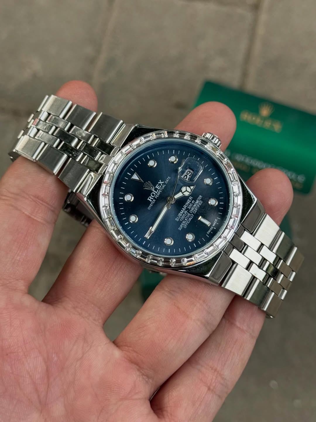 Luxury Stainless Steel Watch with Premium Box & Warranty Card | Elegant Men’s Wrist Watch Gift Set