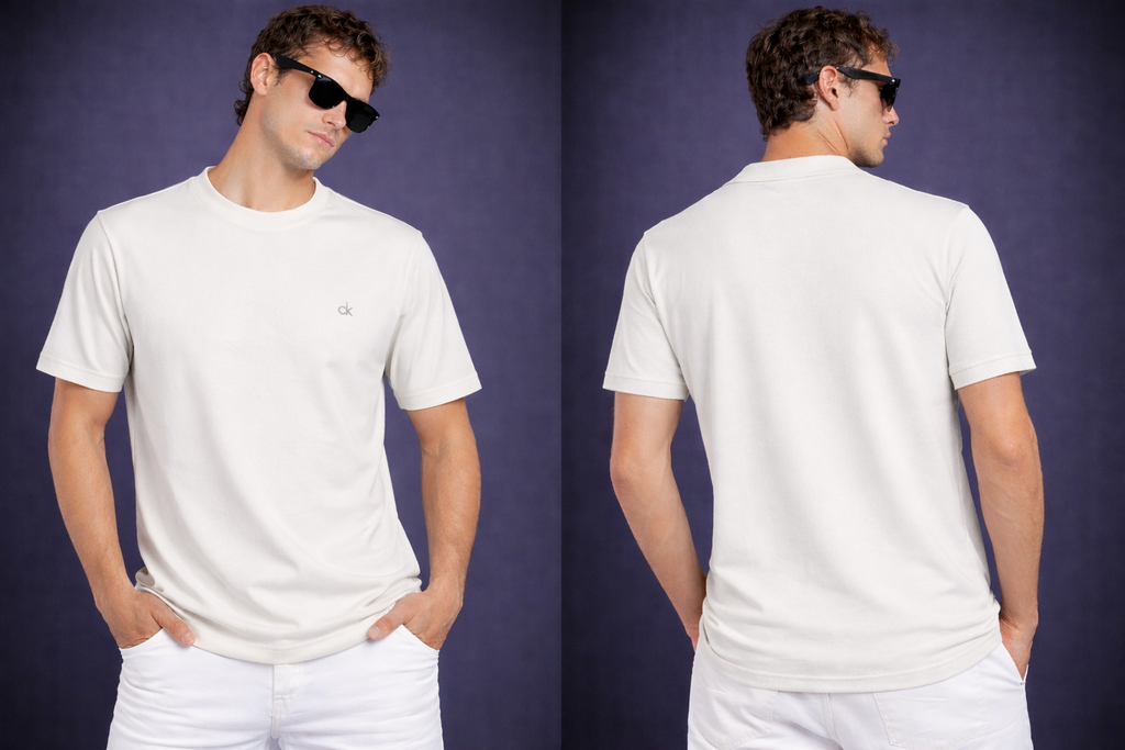 Premium White T-Shirt for Men | Luxury Soft Fabric & Perfect Fit