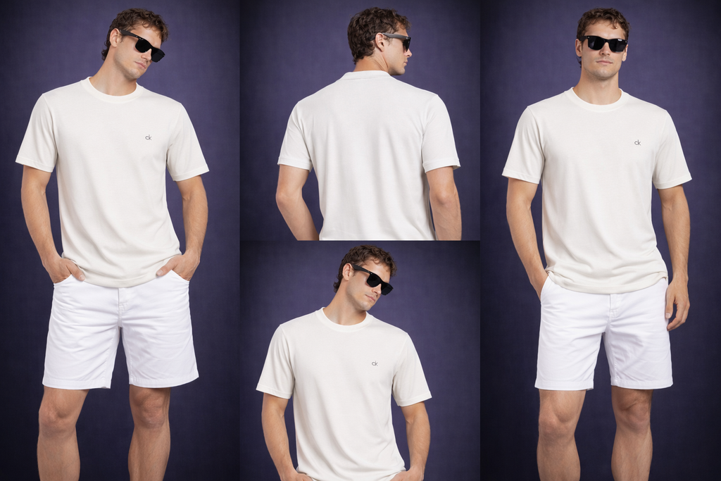 Premium White T-Shirt for Men | Luxury Soft Fabric & Perfect Fit