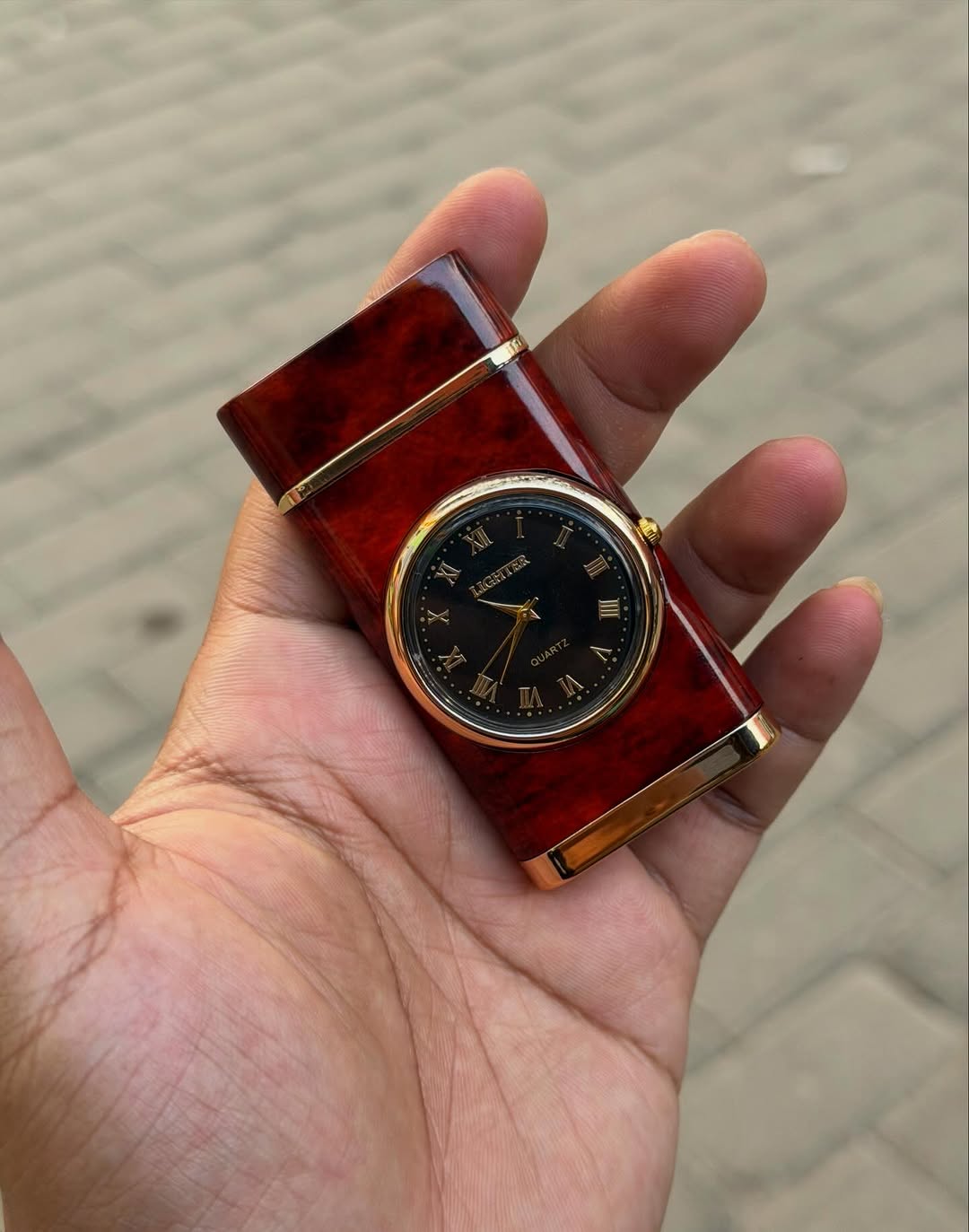 Luxury Vintage Lighter Watch for Men – Dual Function Pocket Watch & Gas Lighter | Premium Retro Design