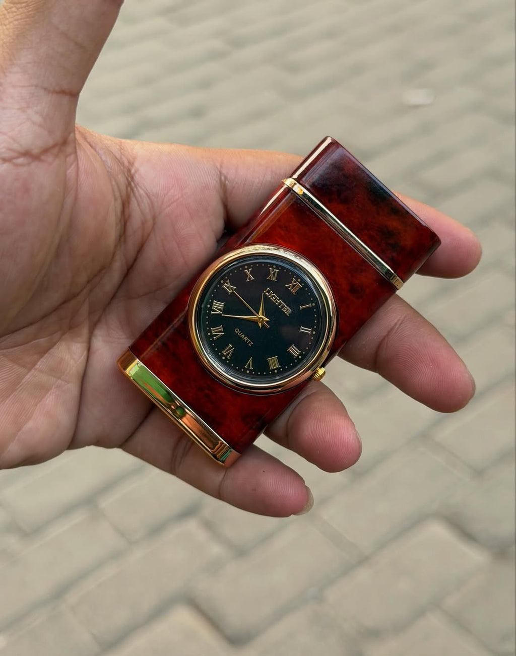 Luxury Vintage Lighter Watch for Men – Dual Function Pocket Watch & Gas Lighter | Premium Retro Design